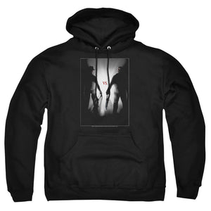 AN OFFCIALLY LICENSED FREDDY VS JASON SILHOUETTES ADULT UNISEX PULLOVER HOODIE BLACK