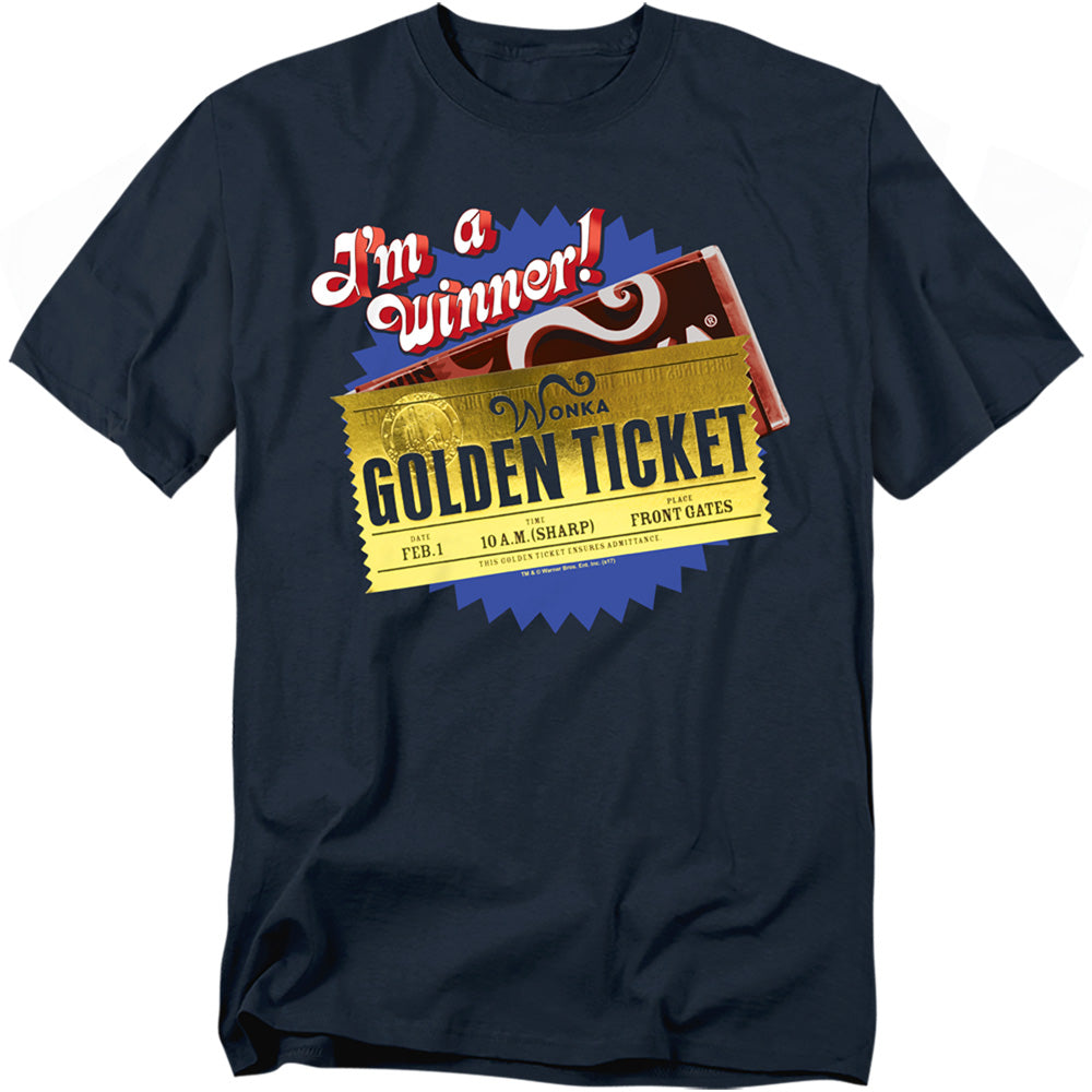 Chocolate Factory Golden Ticket Licensed Adult Unisex T-Shirt Regular Fit Tee