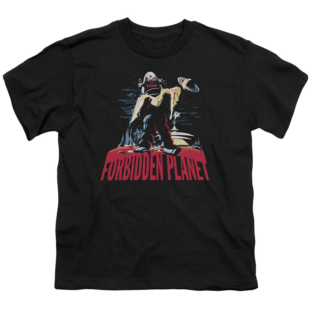 Forbidden Planet Robby And Woman Licensed Kid's T-Shirt (Ages 4-7) MD-LG