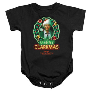 AN OFFCIALLY LICENSED CHRISTMAS VACATION NEON CLARK BABY BODYSUIT BLACK