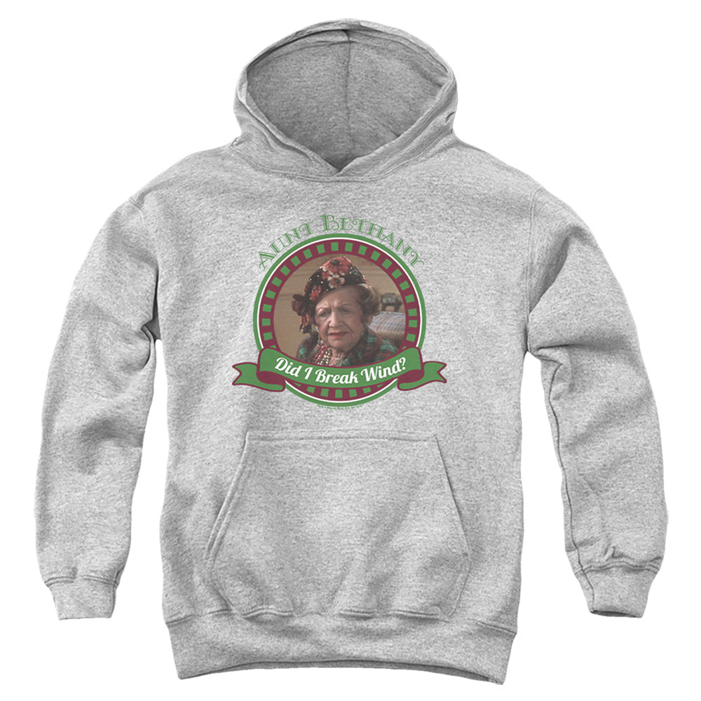AN OFFCIALLY LICENSED CHRISTMAS VACATION BREAK WIND YOUTH HOODIE ATHLETIC HEATHER