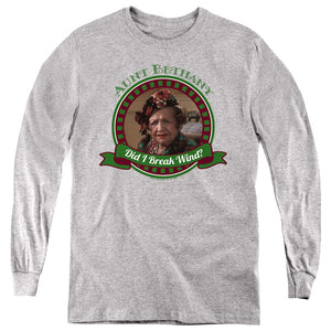 AN OFFCIALLY LICENSED CHRISTMAS VACATION BREAK WIND YOUTH LONG SLEEVE T-SHIRT ATHLETIC HEATHER