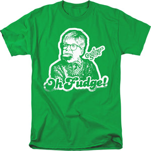 AN OFFCIALLY LICENSED A CHRISTMAS STORY OH FUDGE AGAIN MEN'S REGULAR FIT T-SHIRT KELLY GREEN