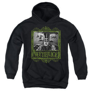 AN OFFCIALLY LICENSED BEETLEJUICE CAROUSEL BEETLEJUICE YOUTH HOODIE BLACK