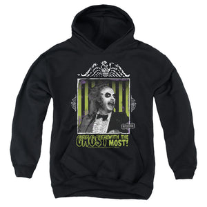 AN OFFCIALLY LICENSED BEETLEJUICE GHOST WITH THE MOST YOUTH HOODIE BLACK