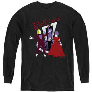 AN OFFCIALLY LICENSED BEETLEJUICE THE VOWS YOUTH LONG SLEEVE T-SHIRT BLACK