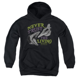 AN OFFCIALLY LICENSED BEETLEJUICE NEVER TRUST YOUTH HOODIE BLACK