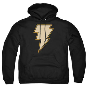 AN OFFCIALLY LICENSED BLACK ADAM BLACK ADAM CHEST EMBLEM ADULT UNISEX PULLOVER HOODIE BLACK