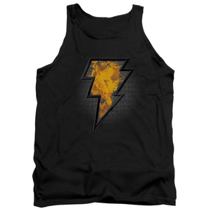 AN OFFCIALLY LICENSED BLACK ADAM BLACK ADAM BEVELED EMBLEM ADULT UNISEX TANK TOP BLACK