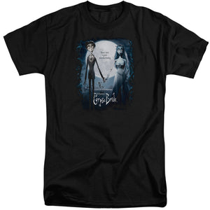 AN OFFCIALLY LICENSED CORPSE BRIDE POSTER MEN'S TALL FIT T-SHIRT BLACK