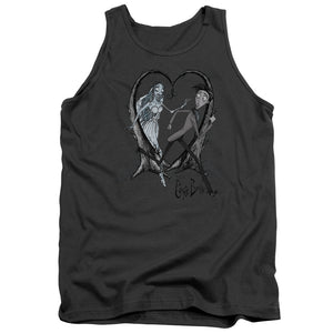 AN OFFCIALLY LICENSED CORPSE BRIDE RUNAWAY GROOM ADULT UNISEX TANK TOP CHARCOAL