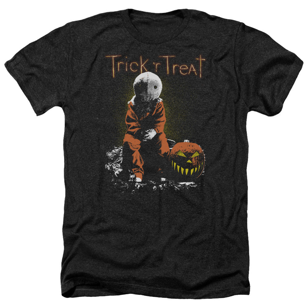 Trick R Treat Sitting Sam Licensed Adult Unisex T-Shirt Heather Tee LG