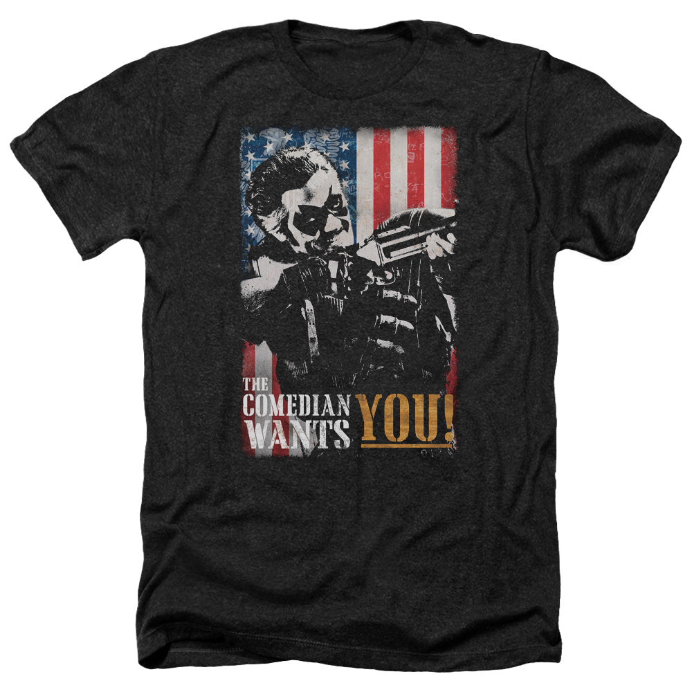 Watchmen The Comedian Wants You Licensed Adult Unisex T-Shirt Heather Tee LG