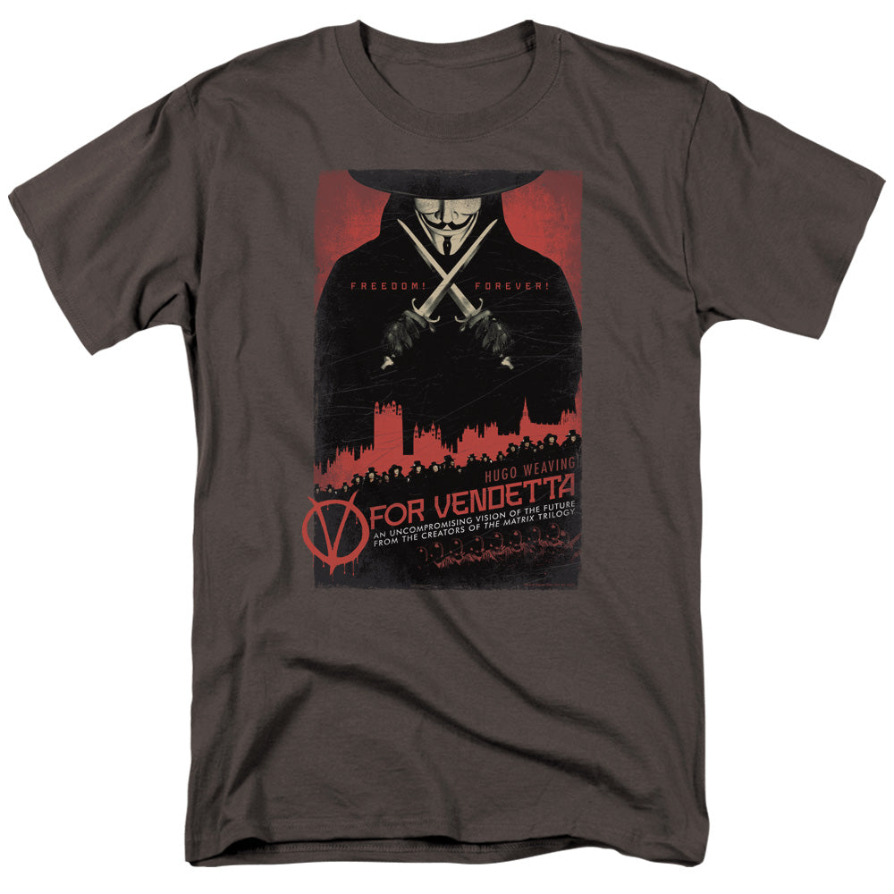 V For Vendetta Poster Licensed Adult Unisex T-Shirt Regular Fit Tee SM-3X