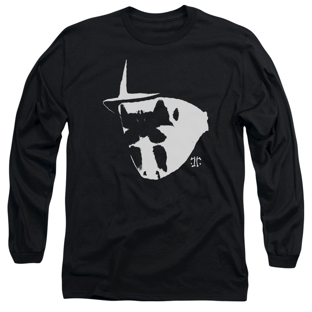 Watchmen Mask And Symbol Licensed Adult Unisex Long Sleeve T-Shirt LG