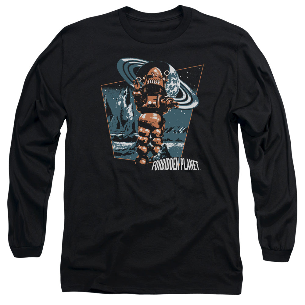 Forbidden Planet Robby Walks Licensed Adult Unisex Long Sleeve T-Shirt LG