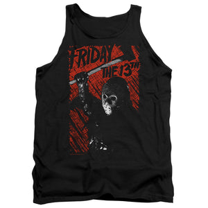 AN OFFCIALLY LICENSED FRIDAY THE 13TH JASON LIVES ADULT UNISEX TANK TOP BLACK