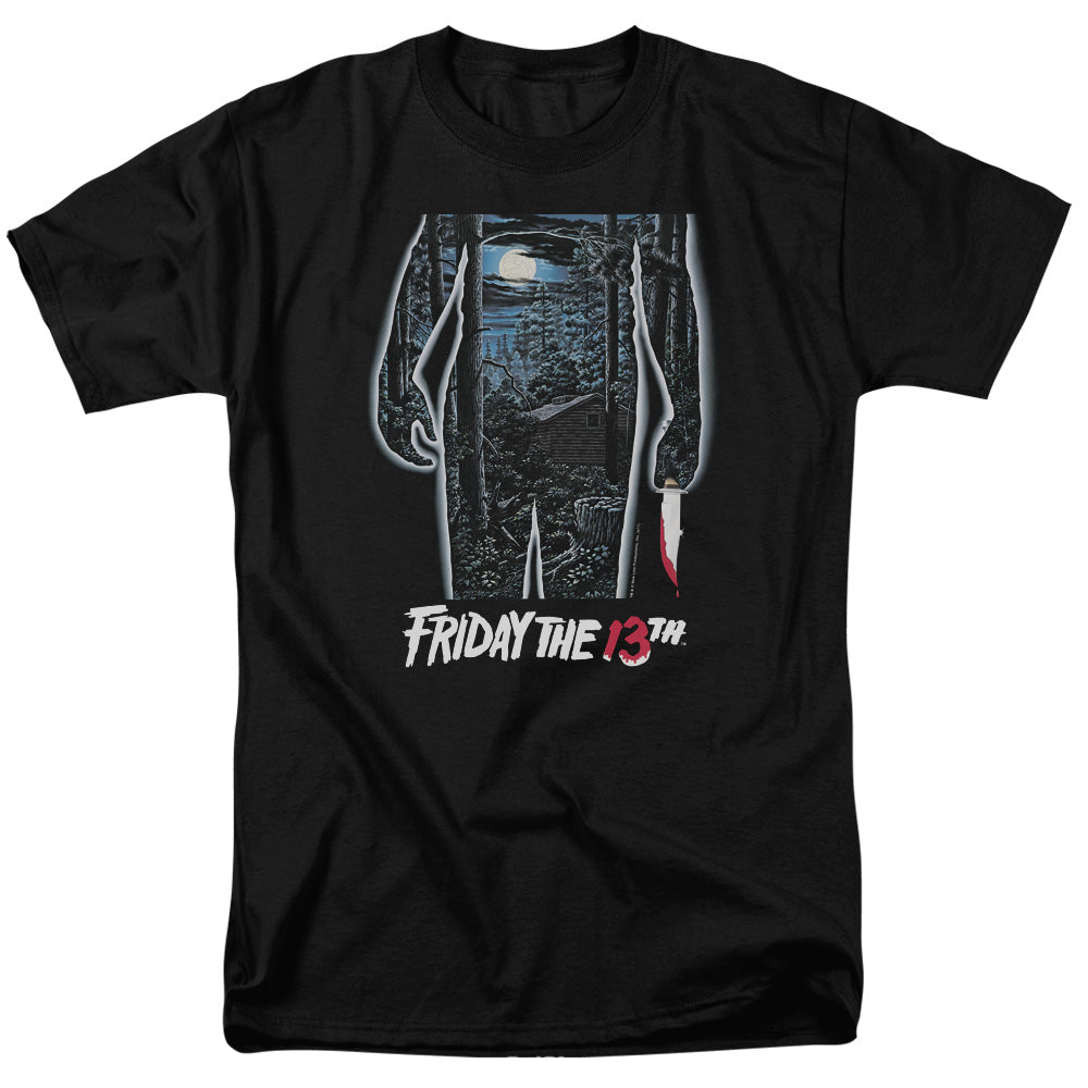 AN OFFCIALLY LICENSED FRIDAY THE 13TH 13TH POSTER MEN'S REGULAR FIT T-SHIRT BLACK