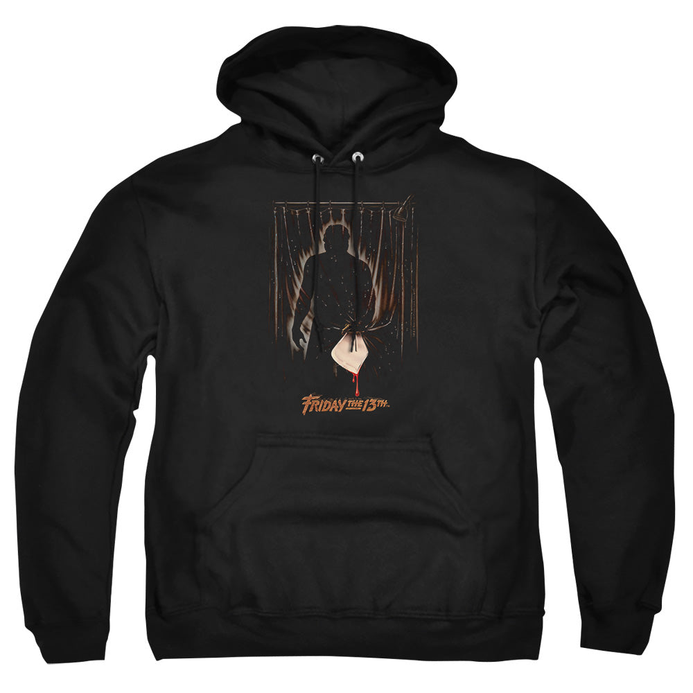 AN OFFCIALLY LICENSED FRIDAY THE 13TH PART 3 POSTER ADULT UNISEX PULLOVER HOODIE BLACK