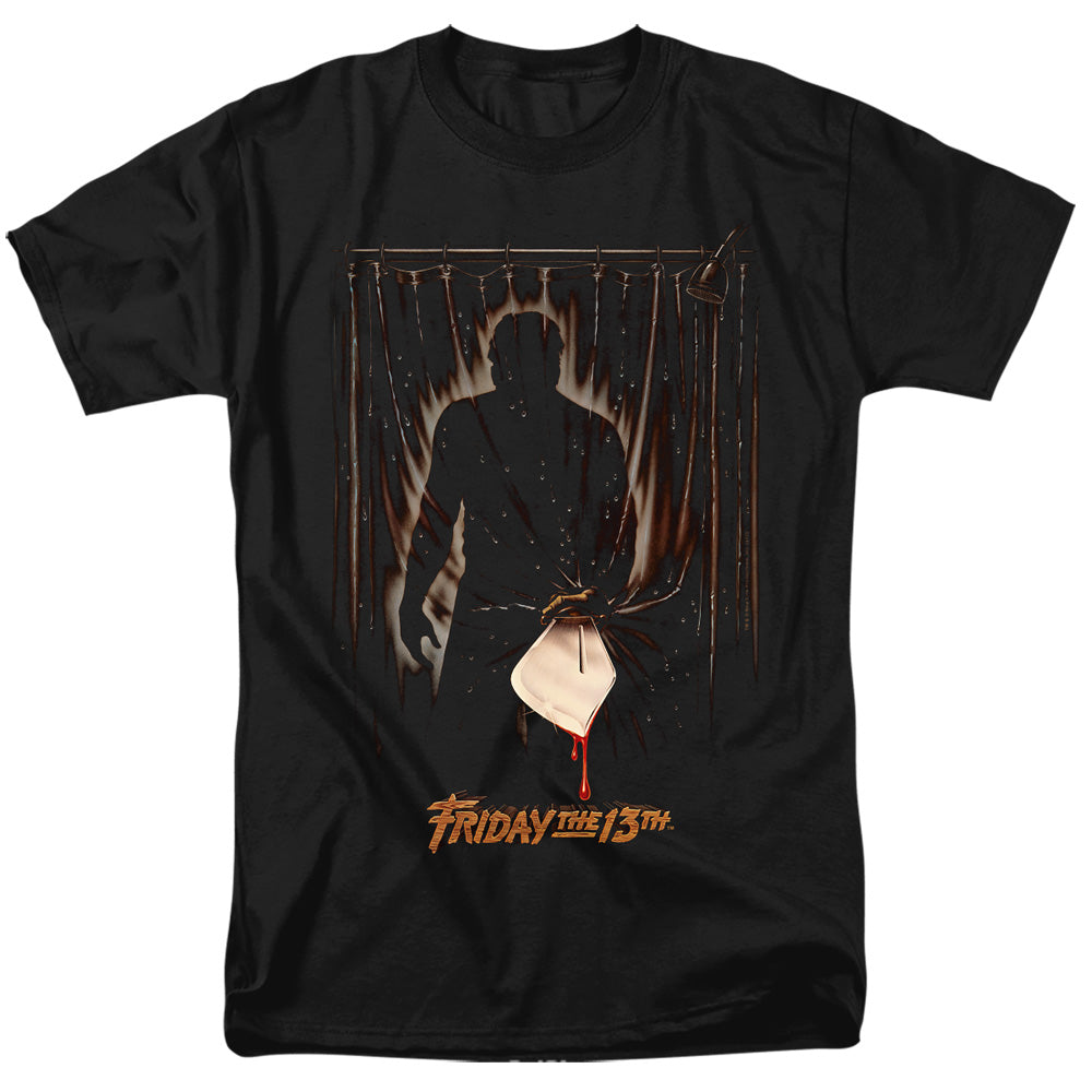 AN OFFCIALLY LICENSED FRIDAY THE 13TH PART 3 POSTER MEN'S REGULAR FIT T-SHIRT BLACK