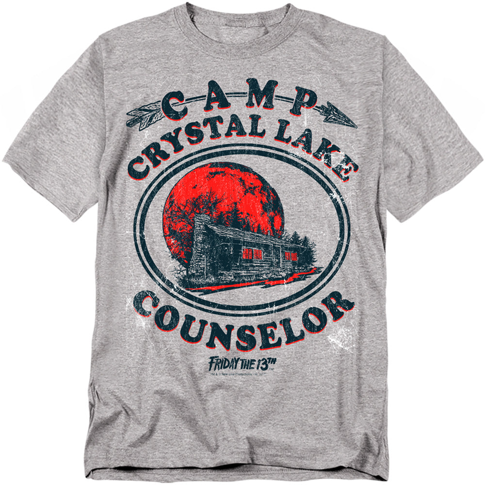 AN OFFCIALLY LICENSED FRIDAY THE 13TH CAMP COUNSELOR MEN'S REGULAR FIT T-SHIRT WHITE