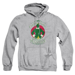AN OFFCIALLY LICENSED ELF COTTON HEADED ADULT UNISEX PULLOVER HOODIE ATHLETIC HEATHER