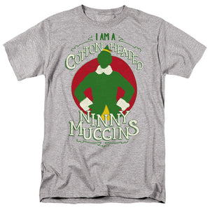 AN OFFCIALLY LICENSED ELF COTTON HEADED MEN'S REGULAR FIT T-SHIRT ATHLETIC HEATHER