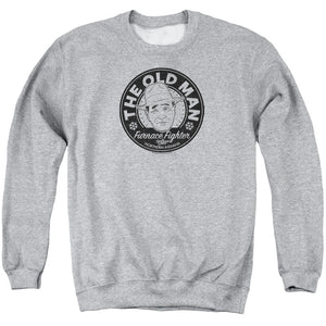 AN OFFCIALLY LICENSED A CHRISTMAS STORY THE OLD MAN ADULT UNISEX CREWNECK SWEATSHIRT ATHLETIC HEATHER