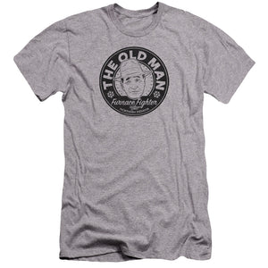 AN OFFCIALLY LICENSED A CHRISTMAS STORY THE OLD MAN MEN'S PREMIUM SLIM FIT T-SHIRT ATHLETIC HEATHER