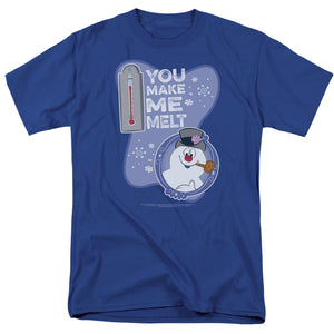 AN OFFCIALLY LICENSED FROSTY THE SNOWMAN MELT MEN'S REGULAR FIT T-SHIRT ROYAL