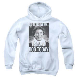 AN OFFCIALLY LICENSED ELF MUST LOVE DOGS YOUTH HOODIE WHITE