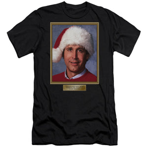 AN OFFCIALLY LICENSED CHRISTMAS VACATION HALLELUJAH MEN'S PREMIUM SLIM FIT T-SHIRT BLACK