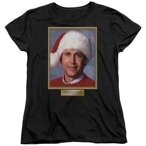 AN OFFCIALLY LICENSED CHRISTMAS VACATION HALLELUJAH WOMEN'S REGULAR FIT T-SHIRT BLACK