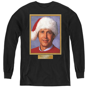 AN OFFCIALLY LICENSED CHRISTMAS VACATION HALLELUJAH YOUTH LONG SLEEVE T-SHIRT BLACK