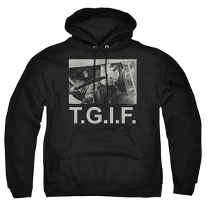 AN OFFCIALLY LICENSED FRIDAY THE 13TH TGIF ADULT UNISEX PULLOVER HOODIE BLACK
