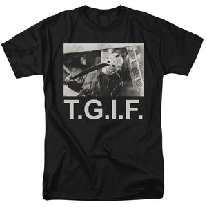AN OFFCIALLY LICENSED FRIDAY THE 13TH TGIF MEN'S REGULAR FIT T-SHIRT BLACK