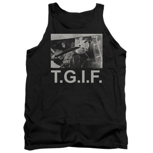 AN OFFCIALLY LICENSED FRIDAY THE 13TH TGIF ADULT UNISEX TANK TOP BLACK