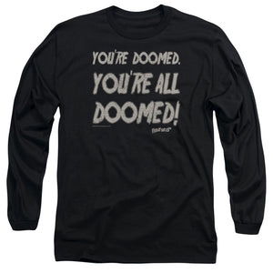 AN OFFCIALLY LICENSED FRIDAY THE 13TH DOOMED MEN'S LONG SLEEVE T-SHIRT BLACK