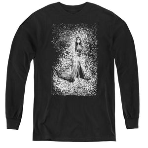 AN OFFCIALLY LICENSED CORPSE BRIDE BIRD DISSOLVE YOUTH LONG SLEEVE T-SHIRT BLACK