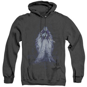 AN OFFCIALLY LICENSED CORPSE BRIDE VINES ADULT UNISEX HEATHER PULLOVER HOODIE BLACK