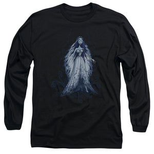 AN OFFCIALLY LICENSED CORPSE BRIDE VINES MEN'S LONG SLEEVE T-SHIRT BLACK