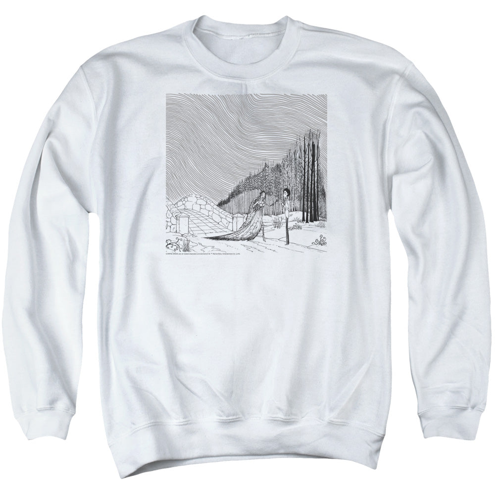 AN OFFCIALLY LICENSED CORPSE BRIDE MY DARLING ADULT UNISEX CREWNECK SWEATSHIRT WHITE