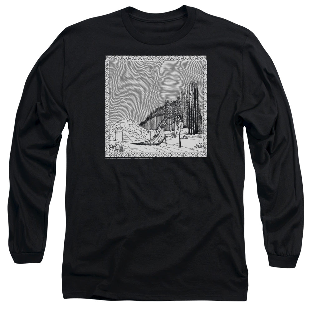 AN OFFCIALLY LICENSED CORPSE BRIDE MY DARLING MEN'S LONG SLEEVE T-SHIRT BLACK