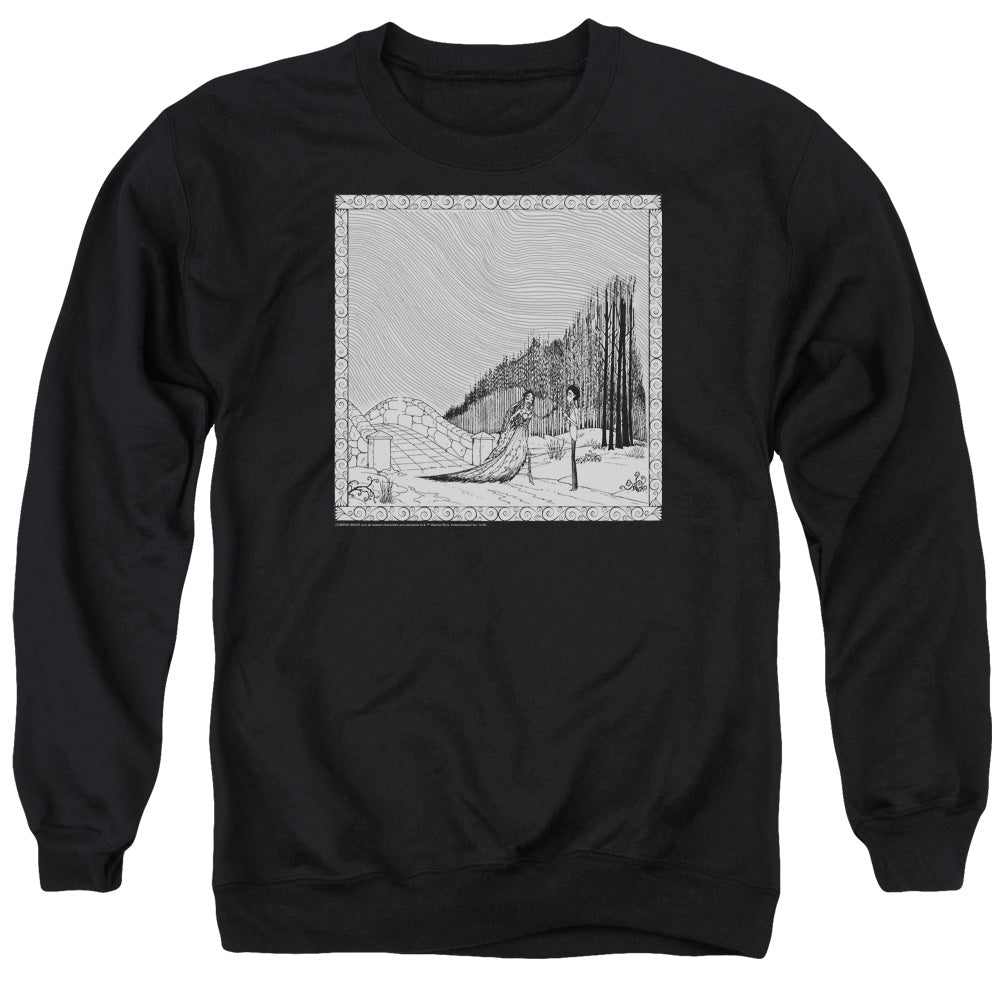 AN OFFCIALLY LICENSED CORPSE BRIDE MY DARLING ADULT UNISEX CREWNECK SWEATSHIRT BLACK