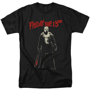 AN OFFCIALLY LICENSED FRIDAY THE 13TH CHCHCH AHAHAH MEN'S REGULAR FIT T-SHIRT BLACK