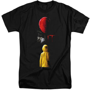 AN OFFCIALLY LICENSED IT 2017 RED BALLOON MEN'S TALL FIT T-SHIRT BLACK