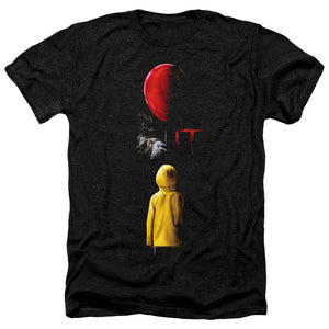 AN OFFCIALLY LICENSED IT 2017 RED BALLOON MEN'S HEATHER T-SHIRT CHARCOAL