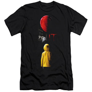 AN OFFCIALLY LICENSED IT 2017 RED BALLOON MEN'S PREMIUM SLIM FIT T-SHIRT BLACK