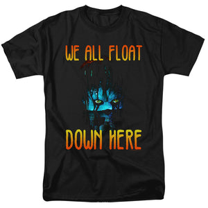 AN OFFCIALLY LICENSED IT 2017 WE ALL FLOAT DOWN HERE MEN'S REGULAR FIT T-SHIRT BLACK