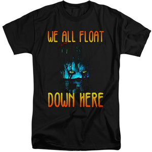 AN OFFCIALLY LICENSED IT 2017 WE ALL FLOAT DOWN HERE MEN'S TALL FIT T-SHIRT BLACK